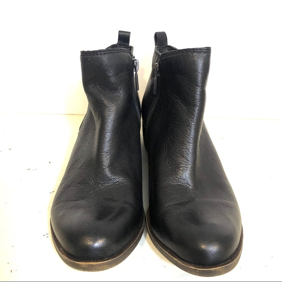 COPY - Lucky Brand Basel Black Leather Booties Size 7 - Picture 2 of 8